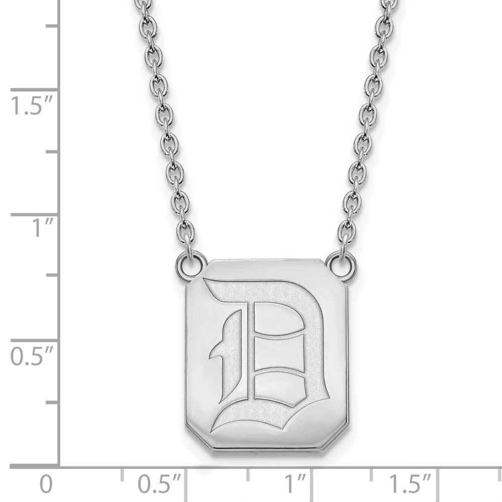 Alternate view of the Sterling Silver Duquesne U Large &#39;D&#39; Pendant Necklace by The Black Bow Jewelry Co.