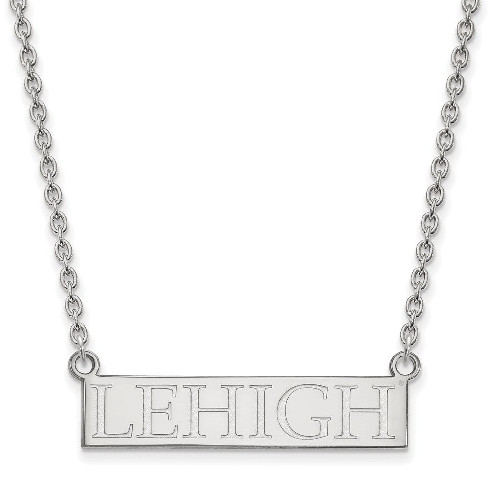 Sterling Silver Lehigh U Large 'LEHIGH' Pendant Necklace, Item N12652 by The Black Bow Jewelry Co.