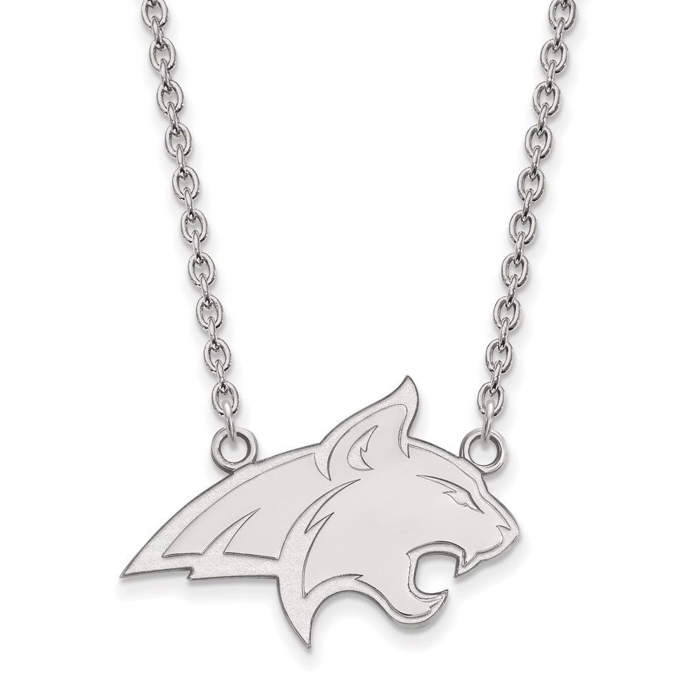 Sterling Silver Montana State Large Mascot Pendant Necklace, Item N12705 by The Black Bow Jewelry Co.