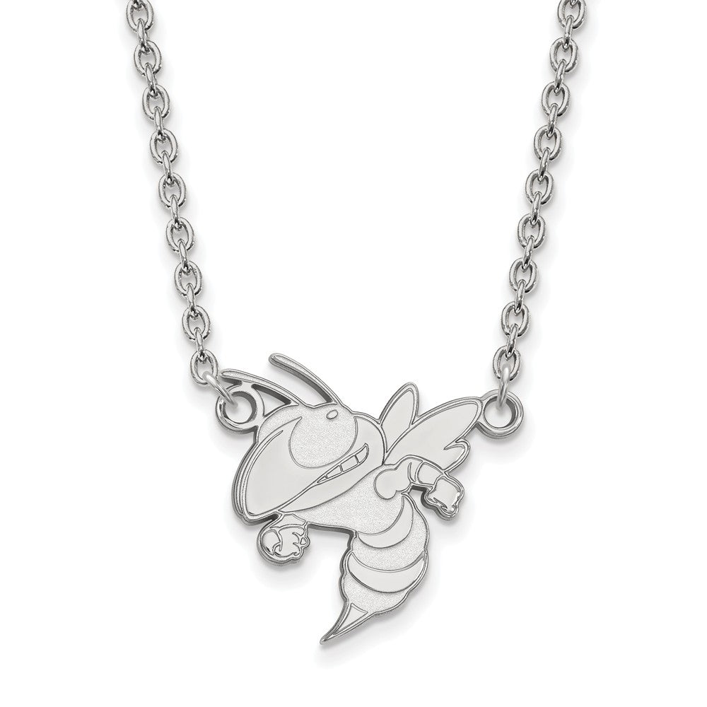 Sterling Silver Georgia Technology Large Mascot Pendant Necklace, Item N12834 by The Black Bow Jewelry Co.