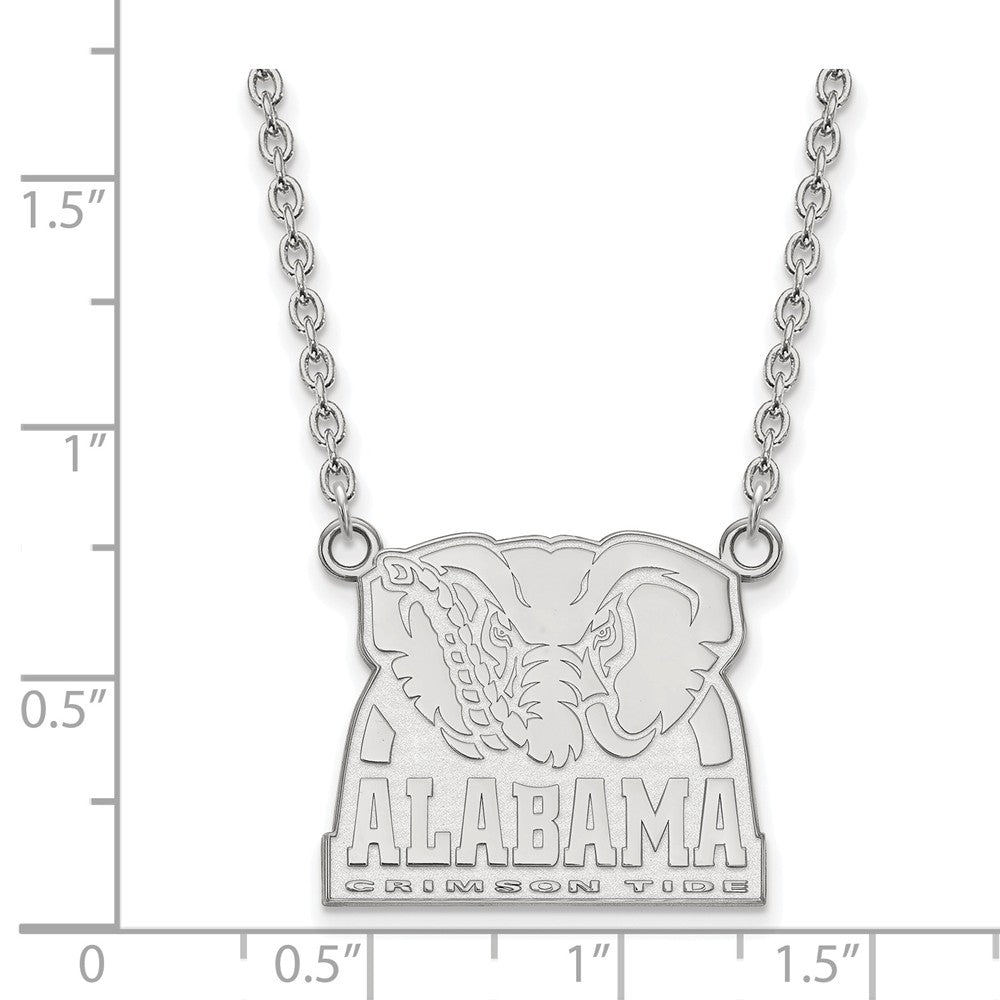 Alternate view of the Sterling Silver U of Alabama Large Pendant Necklace by The Black Bow Jewelry Co.