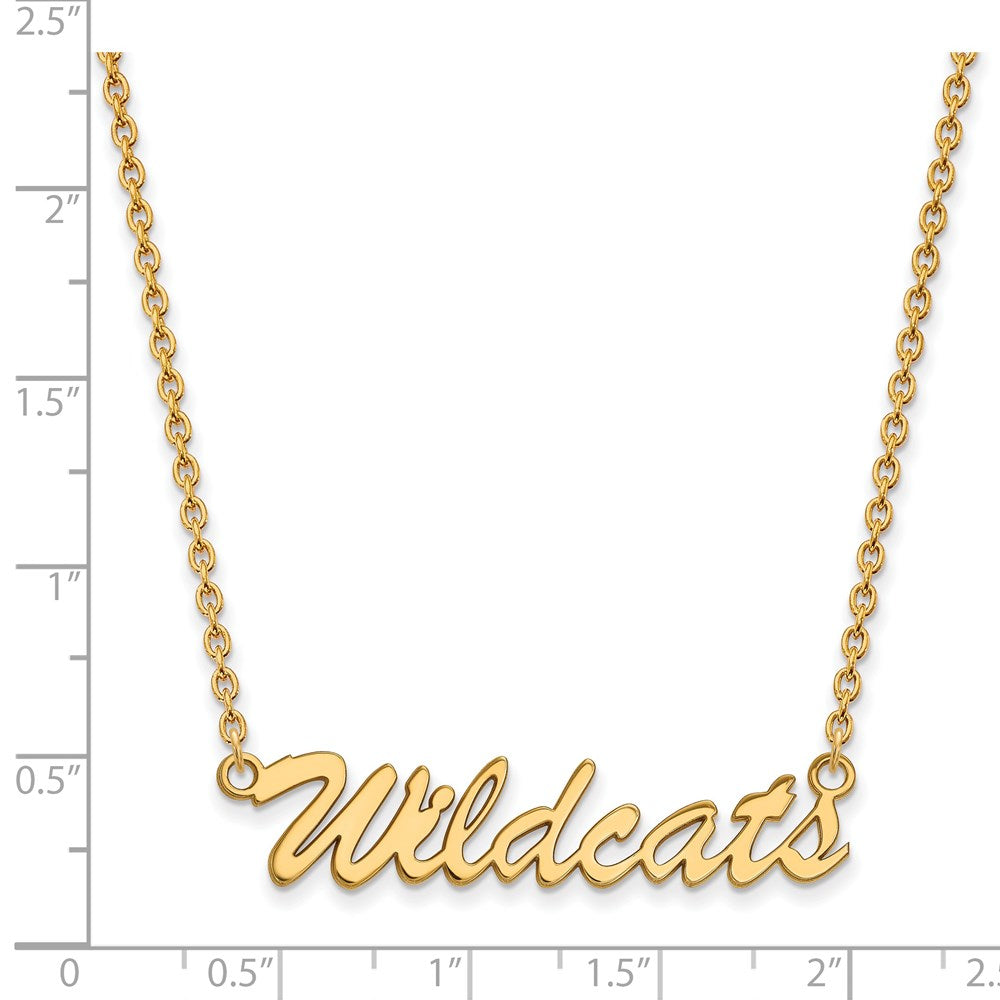 Alternate view of the 14k Gold Plated Silver U of Kentucky Medium Pendant Necklace by The Black Bow Jewelry Co.