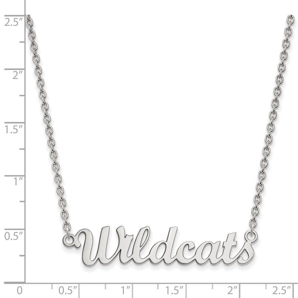 Alternate view of the Sterling Silver Kansas State Medium 'Wildcats' Pendant Necklace by The Black Bow Jewelry Co.