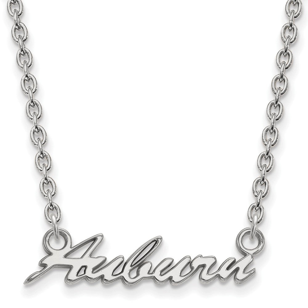 Sterling Silver Auburn U Medium 'Auburn' Pendant Necklace, Item N12906 by The Black Bow Jewelry Co.