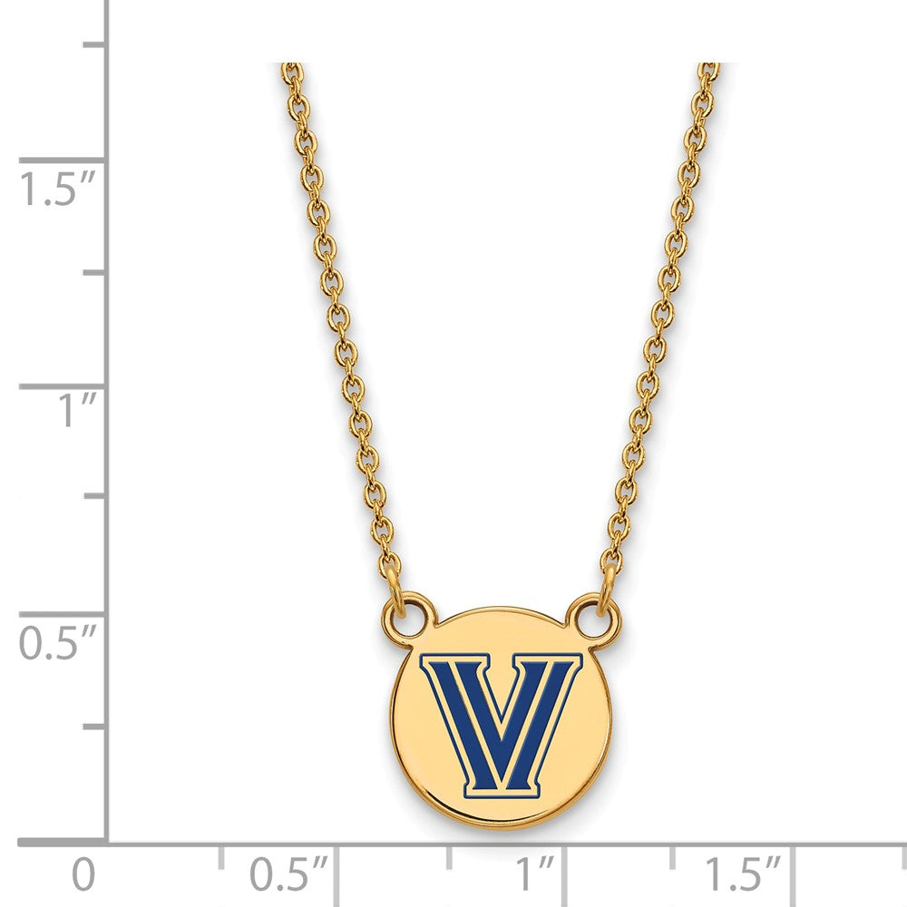 Alternate view of the 14k Gold Plated Silver Villanova Sm Enamel Disc Pendant Necklace by The Black Bow Jewelry Co.