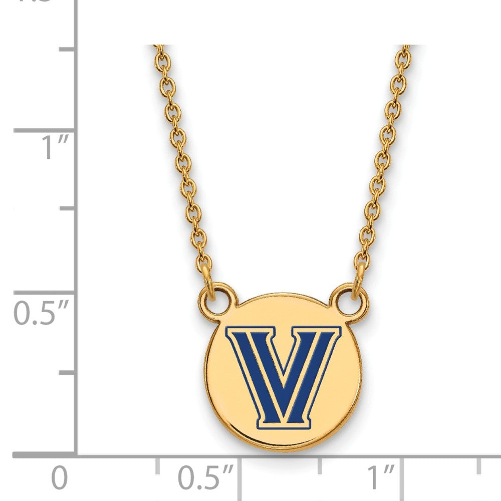 Alternate view of the 14k Gold Plated Silver Villanova Sm Enamel Disc Pendant Necklace by The Black Bow Jewelry Co.