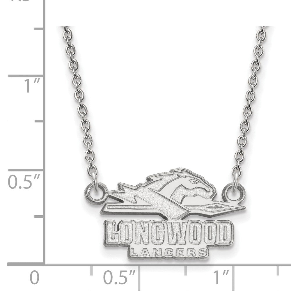 Alternate view of the 10k White Gold Longwood U Small Pendant Necklace by The Black Bow Jewelry Co.