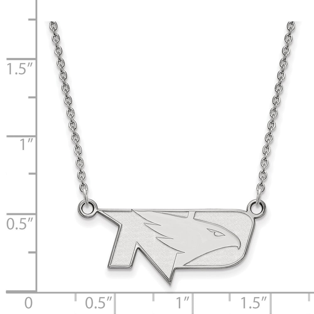Alternate view of the 10k White Gold North Dakota Small Pendant Necklace by The Black Bow Jewelry Co.