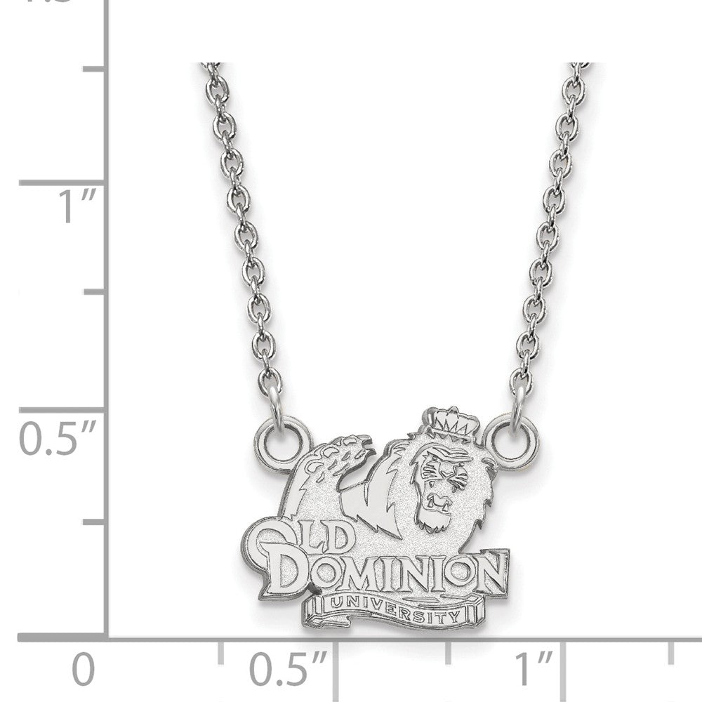 Alternate view of the 10k White Gold Old Dominion U Small Pendant Necklace by The Black Bow Jewelry Co.