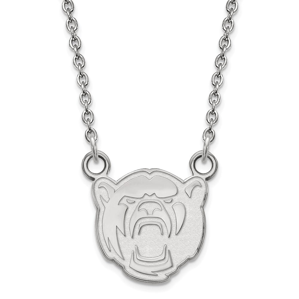 10k White Gold Baylor U Small Pendant Necklace, Item N13063 by The Black Bow Jewelry Co.
