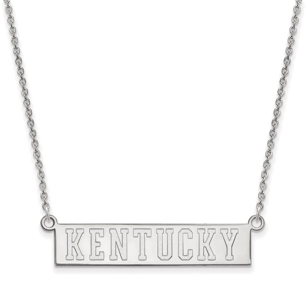 10k White Gold U of Kentucky Small Pendant Necklace, Item N13109 by The Black Bow Jewelry Co.