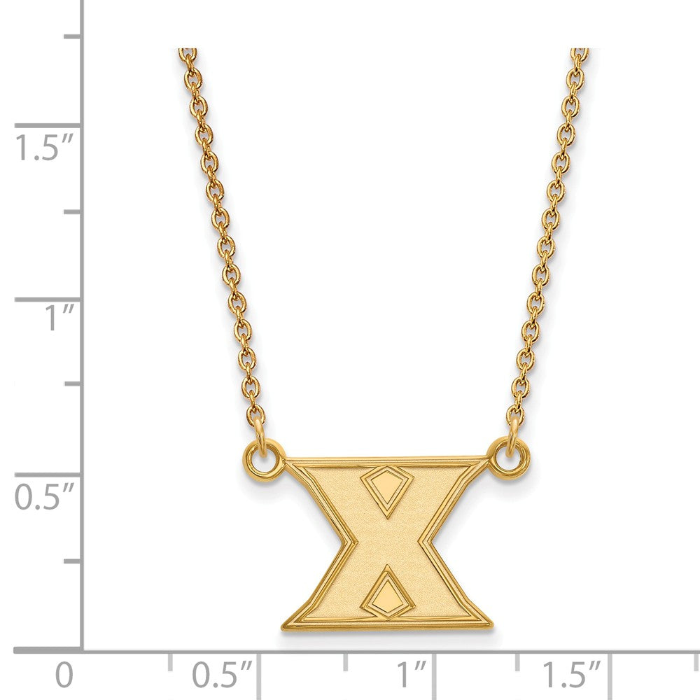 Alternate view of the 10k Yellow Gold Xavier U Small Initial X Pendant Necklace by The Black Bow Jewelry Co.