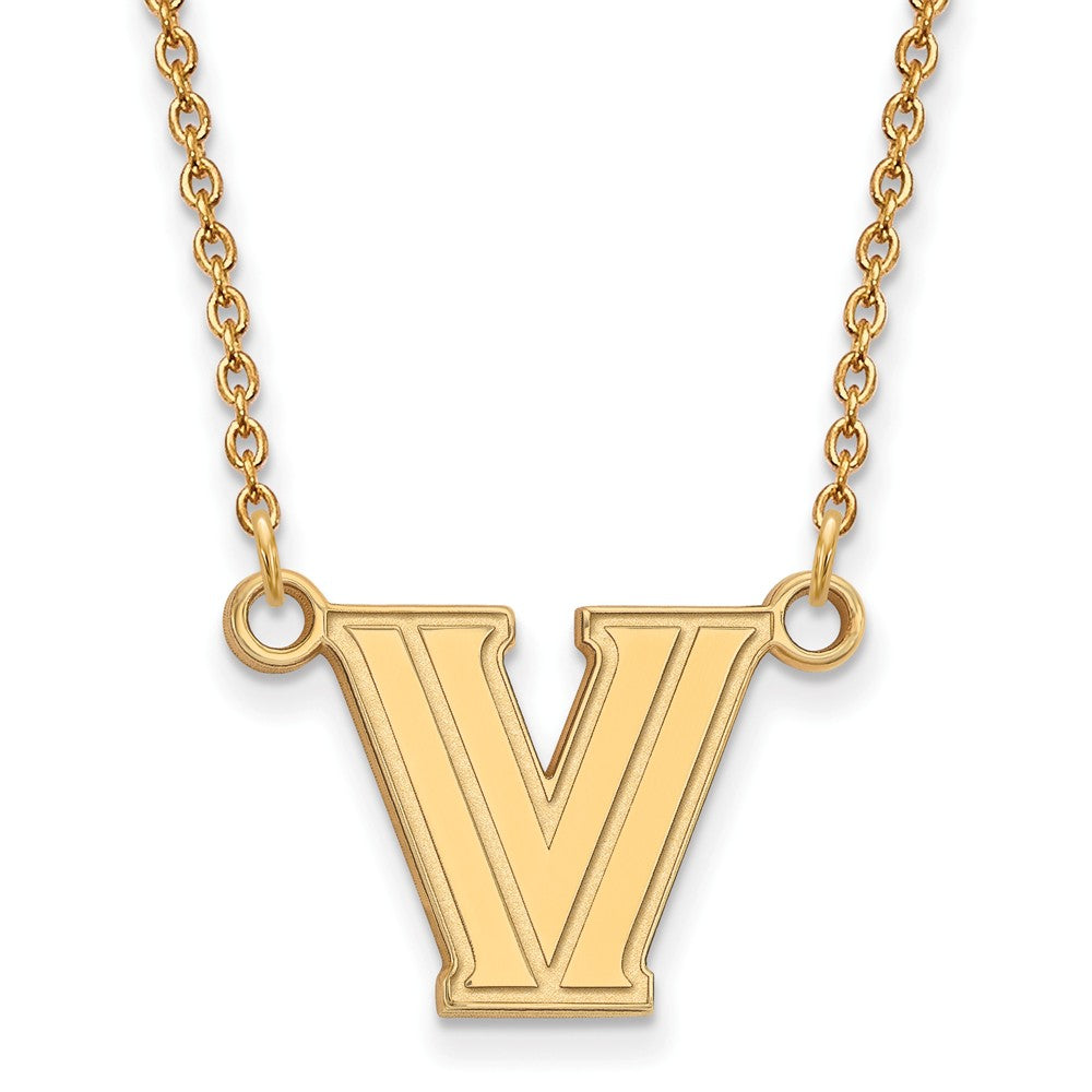 10k Yellow Gold Villanova U Small Pendant Necklace, Item N13144 by The Black Bow Jewelry Co.