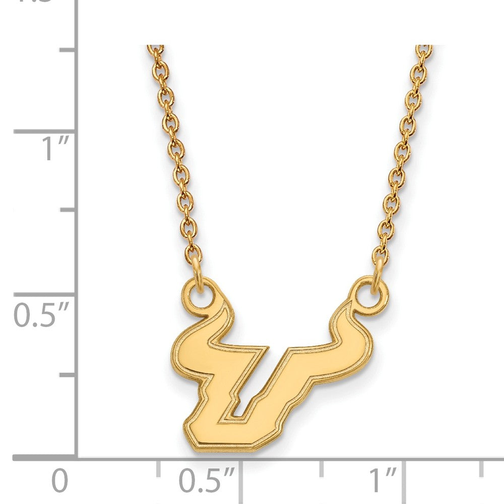 Alternate view of the 10k Yellow Gold South Florida Small Pendant Necklace by The Black Bow Jewelry Co.