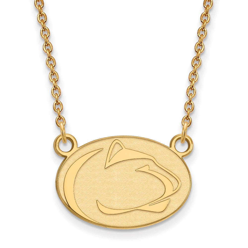 10k Yellow Gold Penn State Small Pendant Necklace, Item N13234 by The Black Bow Jewelry Co.