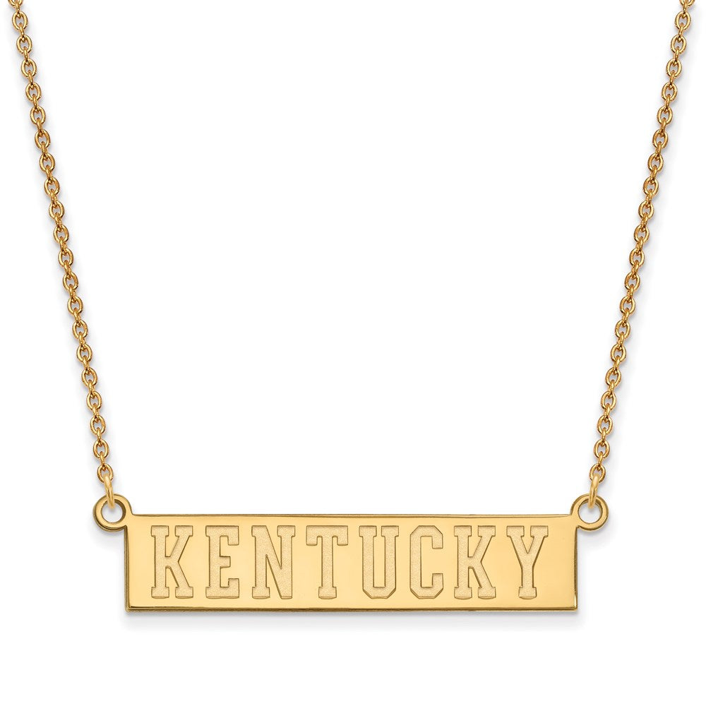 10k Yellow Gold U of Kentucky Small Pendant Necklace, Item N13284 by The Black Bow Jewelry Co.