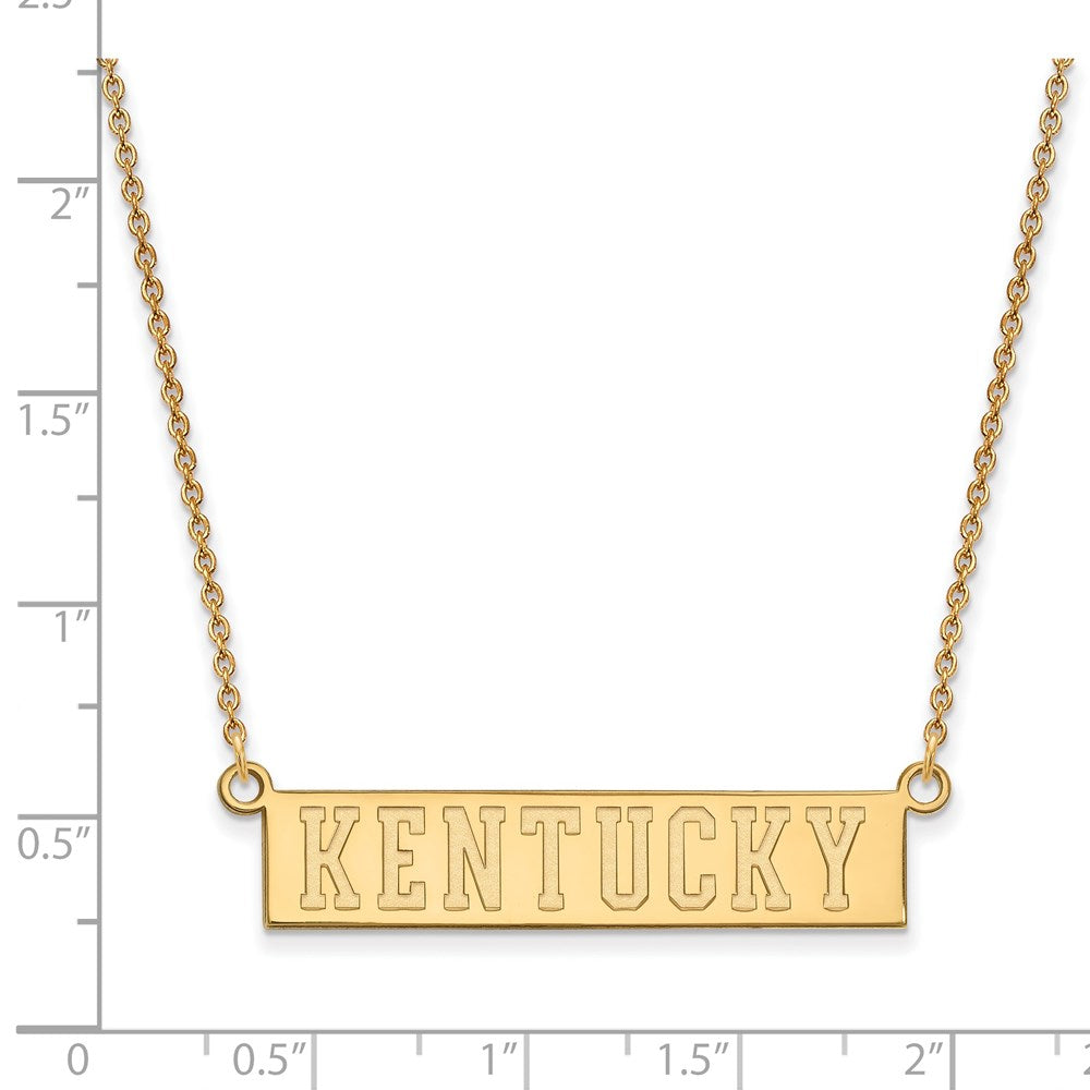 Alternate view of the 10k Yellow Gold U of Kentucky Small Pendant Necklace by The Black Bow Jewelry Co.