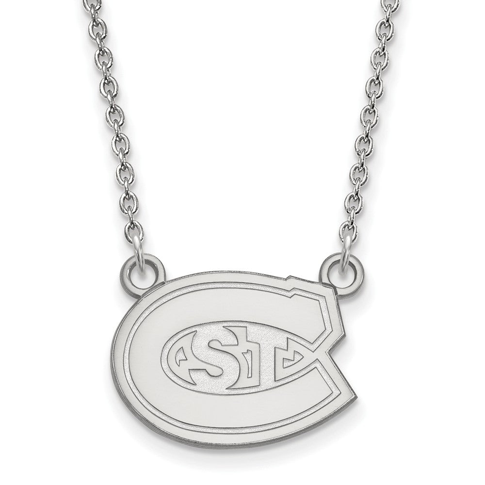 14k White Gold St. Cloud State Small Pendant Necklace, Item N13313 by The Black Bow Jewelry Co.