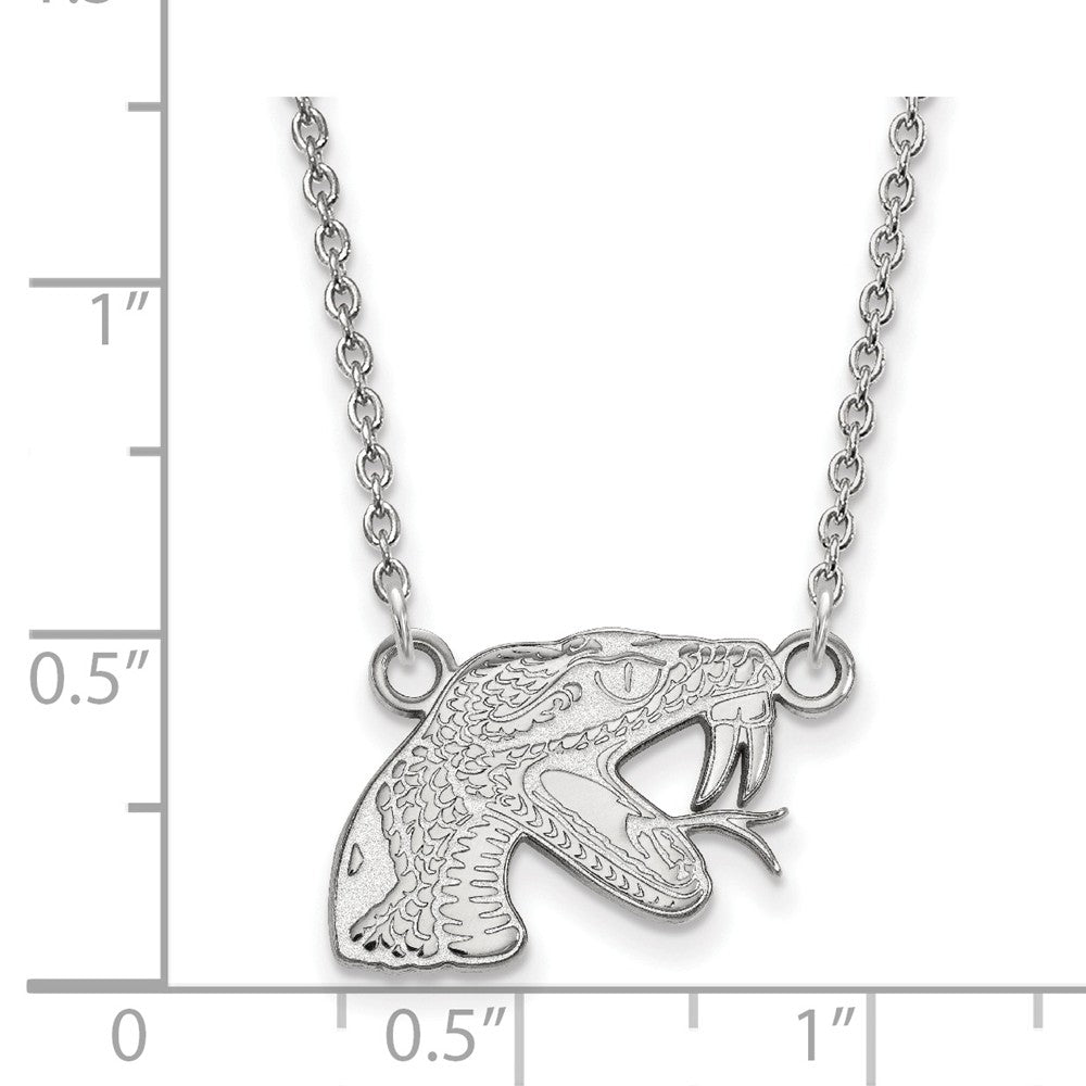 Alternate view of the 14k White Gold Florida A&M U Small Pendant Necklace by The Black Bow Jewelry Co.