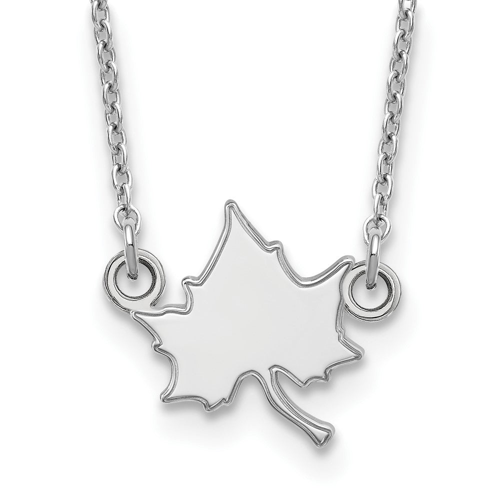 14k White Gold Indiana State Small Pendant Necklace, Item N13344 by The Black Bow Jewelry Co.