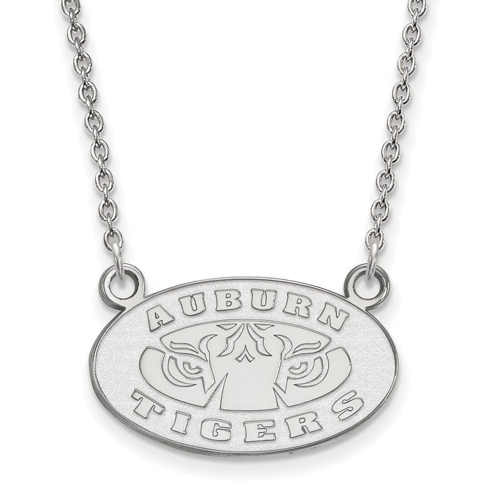 14k White Gold Auburn U Small Pendant Necklace, Item N13429 by The Black Bow Jewelry Co.