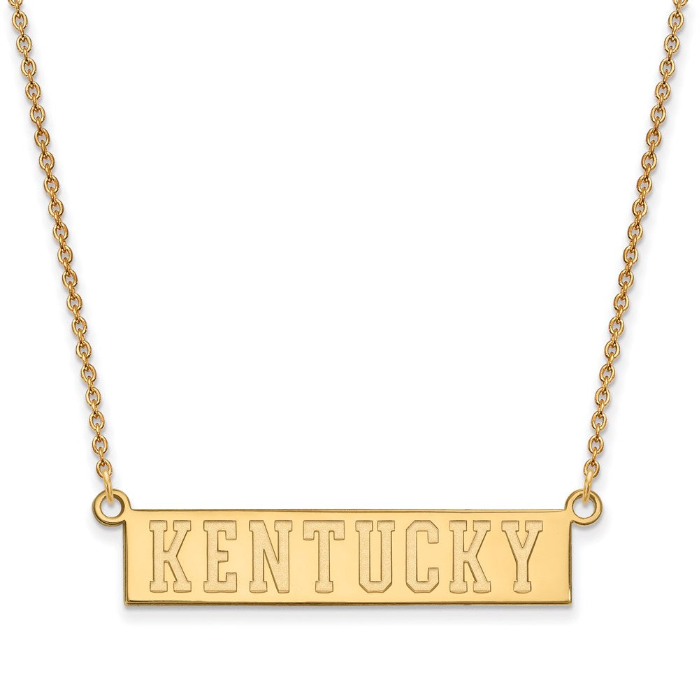 14k Yellow Gold U of Kentucky Small Pendant Necklace, Item N13634 by The Black Bow Jewelry Co.