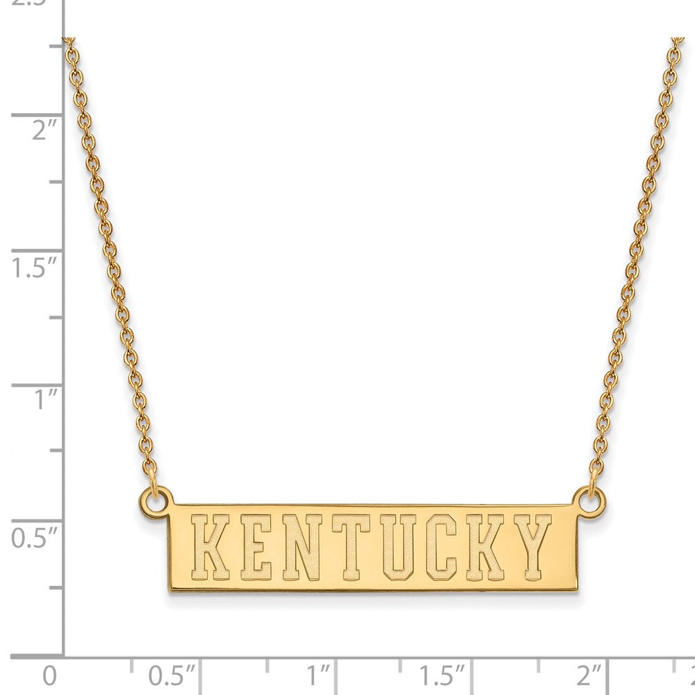 Alternate view of the 14k Yellow Gold U of Kentucky Small Pendant Necklace by The Black Bow Jewelry Co.