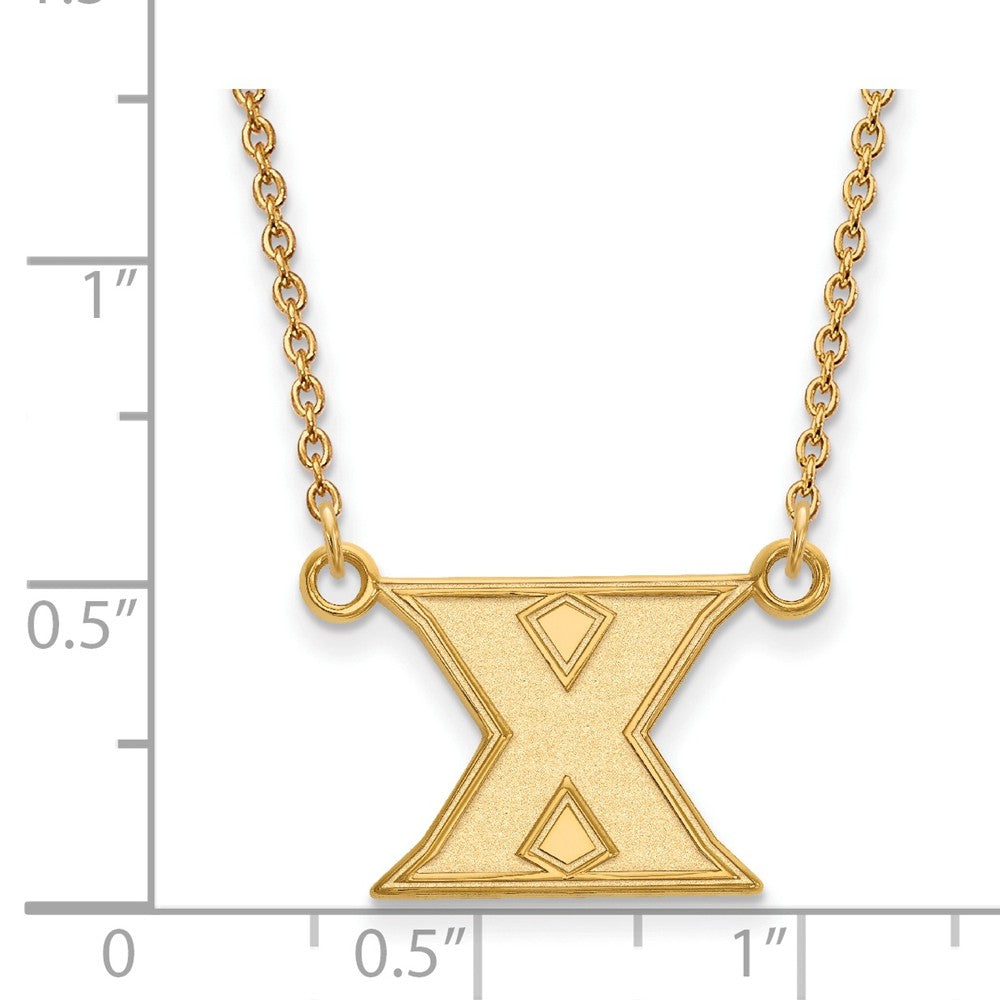 Alternate view of the 14k Gold Plated Silver Xavier U Small Initial X Pendant Necklace by The Black Bow Jewelry Co.