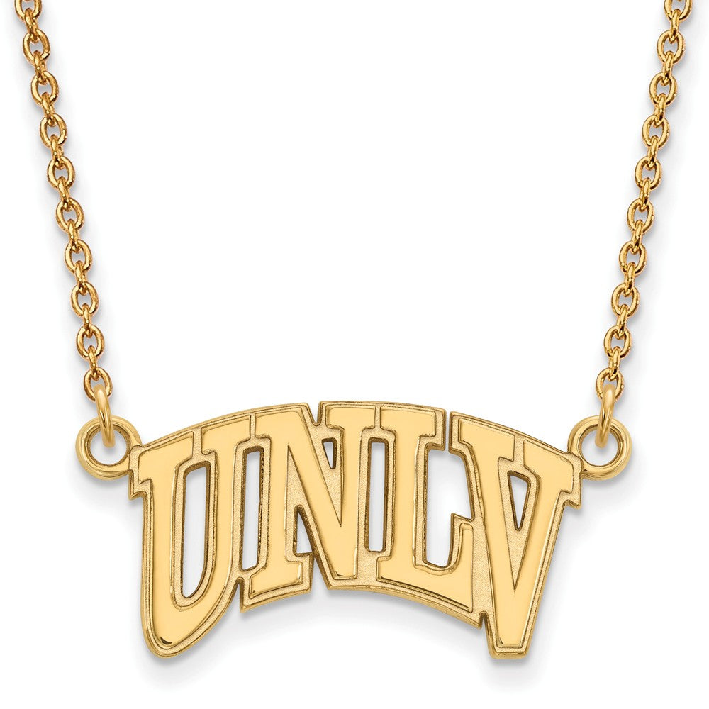 14k Gold Plated Silver U of Nevada Las Vegas Sm Pendant Necklace, Item N13666 by The Black Bow Jewelry Co.