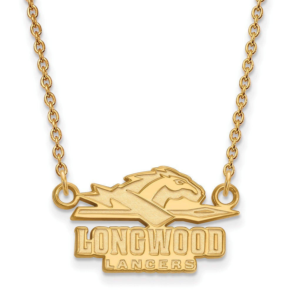 14k Gold Plated Silver Longwood U Small Pendant Necklace, Item N13679 by The Black Bow Jewelry Co.