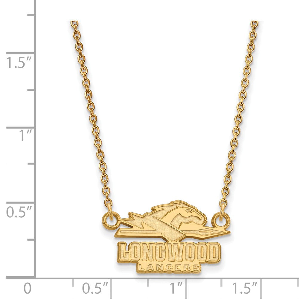 Alternate view of the 14k Gold Plated Silver Longwood U Small Pendant Necklace by The Black Bow Jewelry Co.