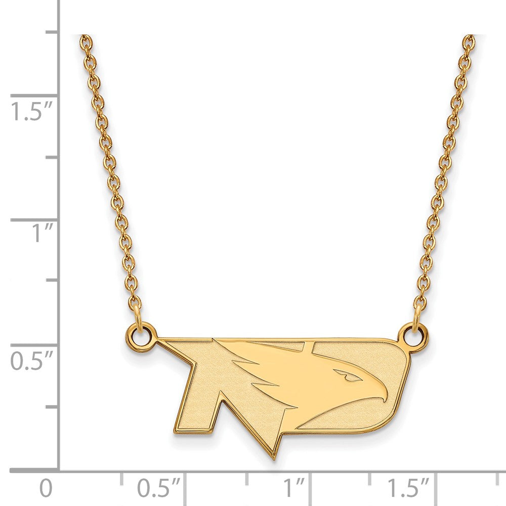 Alternate view of the 14k Gold Plated Silver North Dakota Small Pendant Necklace by The Black Bow Jewelry Co.