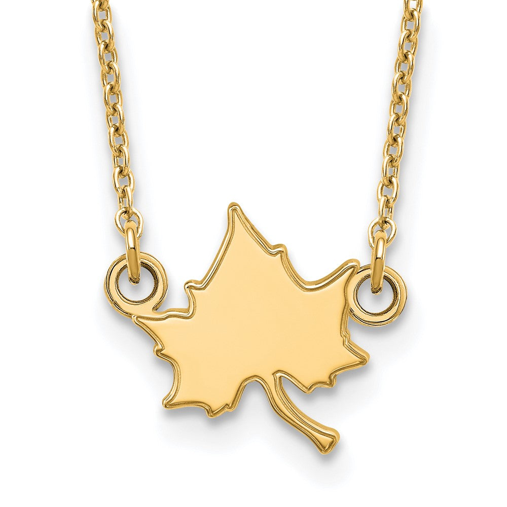 14k Gold Plated Silver Indiana State Small Pendant Necklace, Item N13696 by The Black Bow Jewelry Co.
