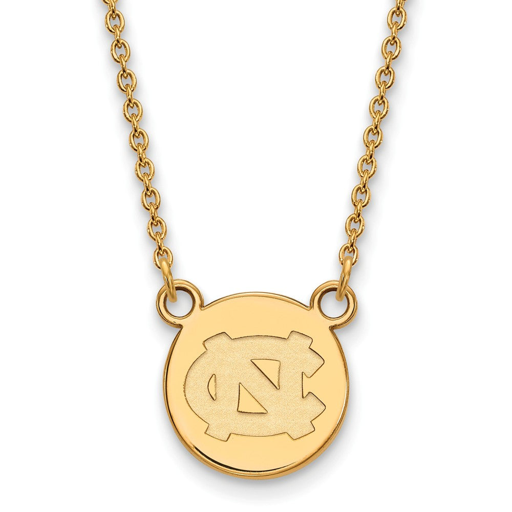 14k Gold Plated Silver North Carolina Small Disc Necklace, Item N13772 by The Black Bow Jewelry Co.