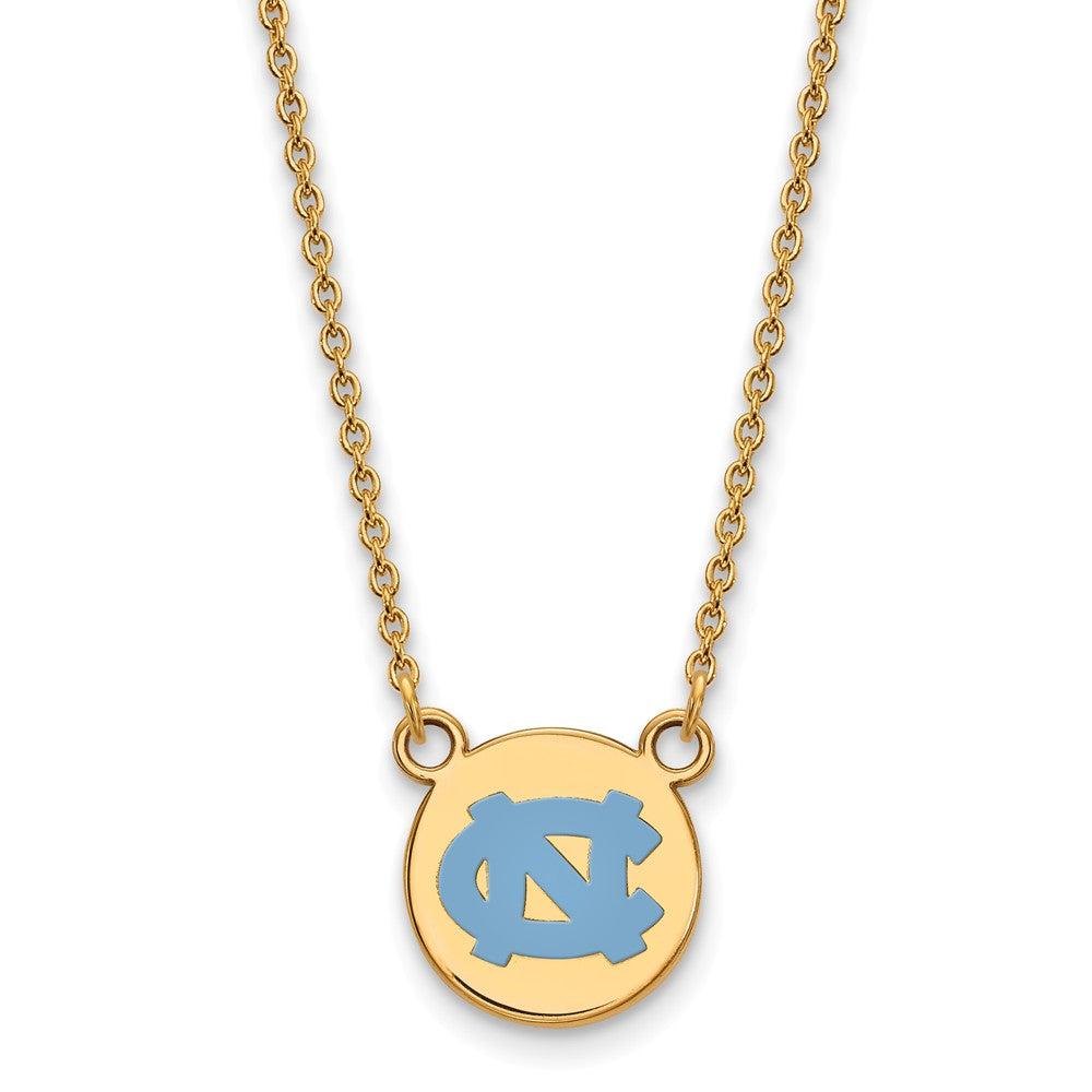 14k Gold Plated Silver North Carolina Sm Enamel Pendant Necklace, Item N13773 by The Black Bow Jewelry Co.