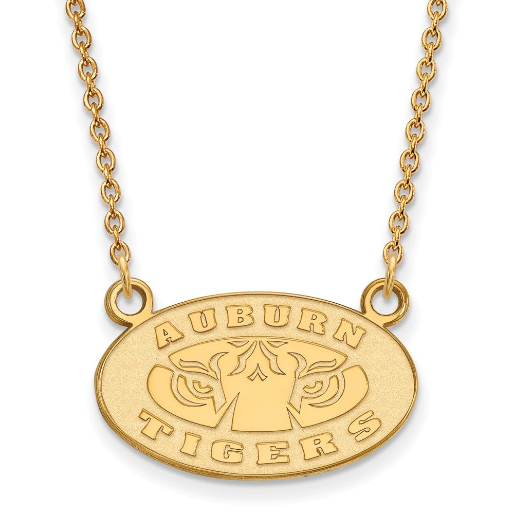 14k Gold Plated Silver Auburn U Small Pendant Necklace, Item N13791 by The Black Bow Jewelry Co.