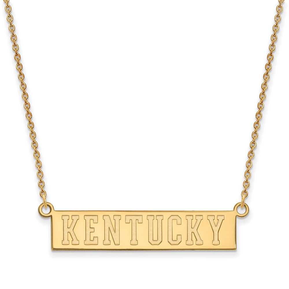14k Gold Plated Silver U of Kentucky Small Pendant Necklace, Item N13830 by The Black Bow Jewelry Co.