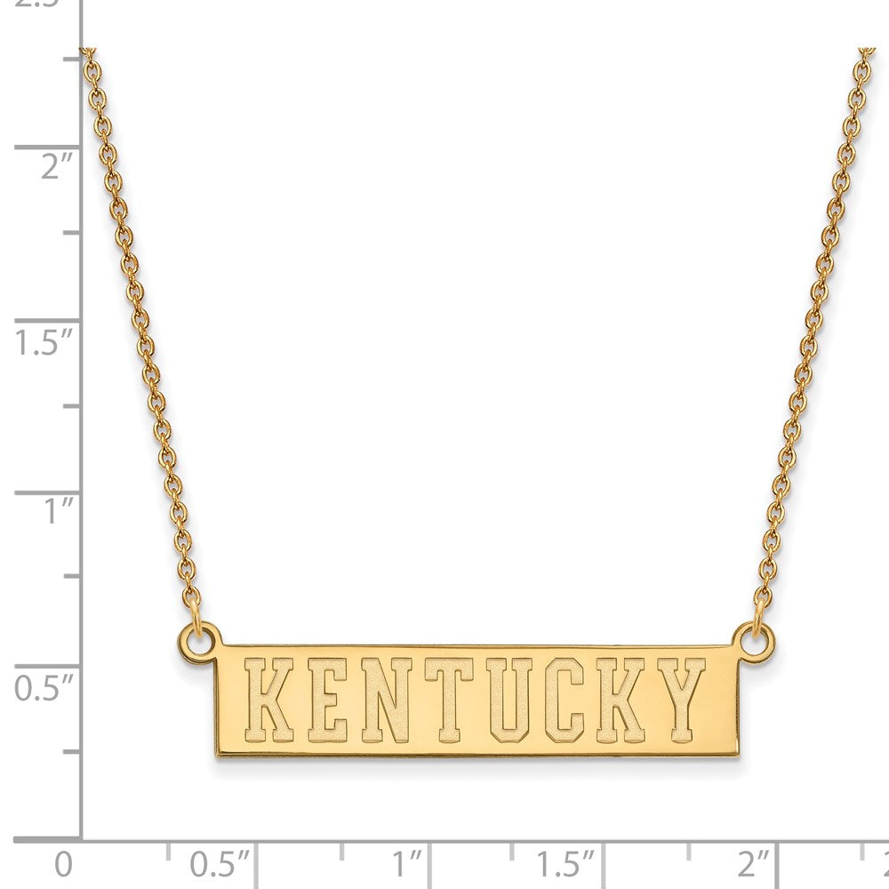 Alternate view of the 14k Gold Plated Silver U of Kentucky Small Pendant Necklace by The Black Bow Jewelry Co.