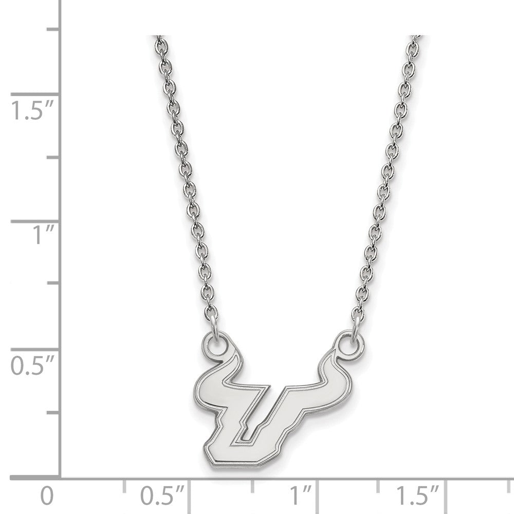 Alternate view of the Sterling Silver South Florida Small Mascot Pendant Necklace by The Black Bow Jewelry Co.
