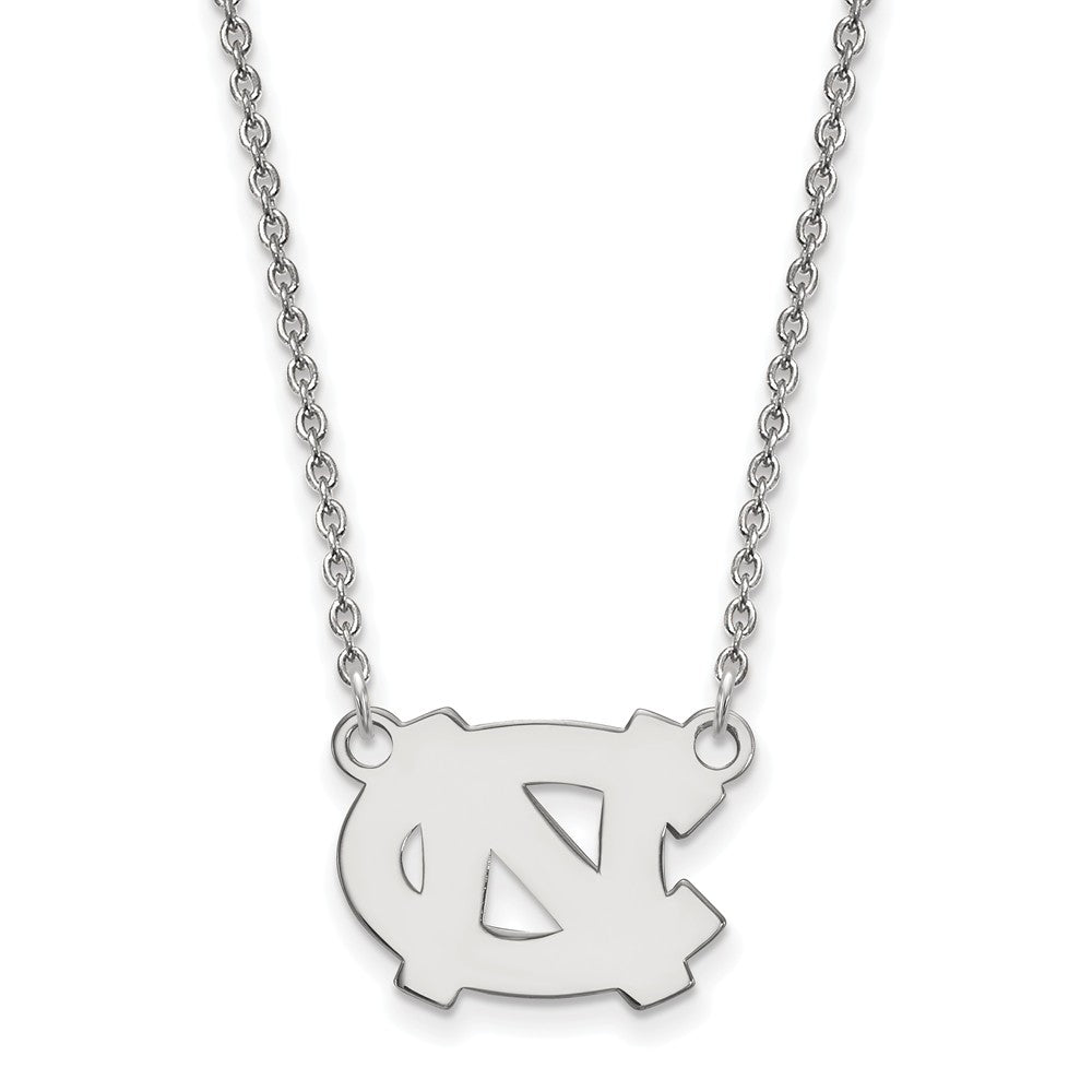 Sterling Silver North Carolina Small 'NC' Pendant Necklace, Item N13931 by The Black Bow Jewelry Co.