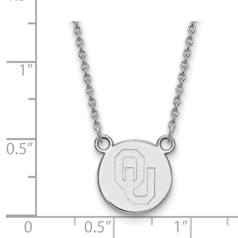 Alternate view of the Sterling Silver Oklahoma Small Disc Necklace by The Black Bow Jewelry Co.