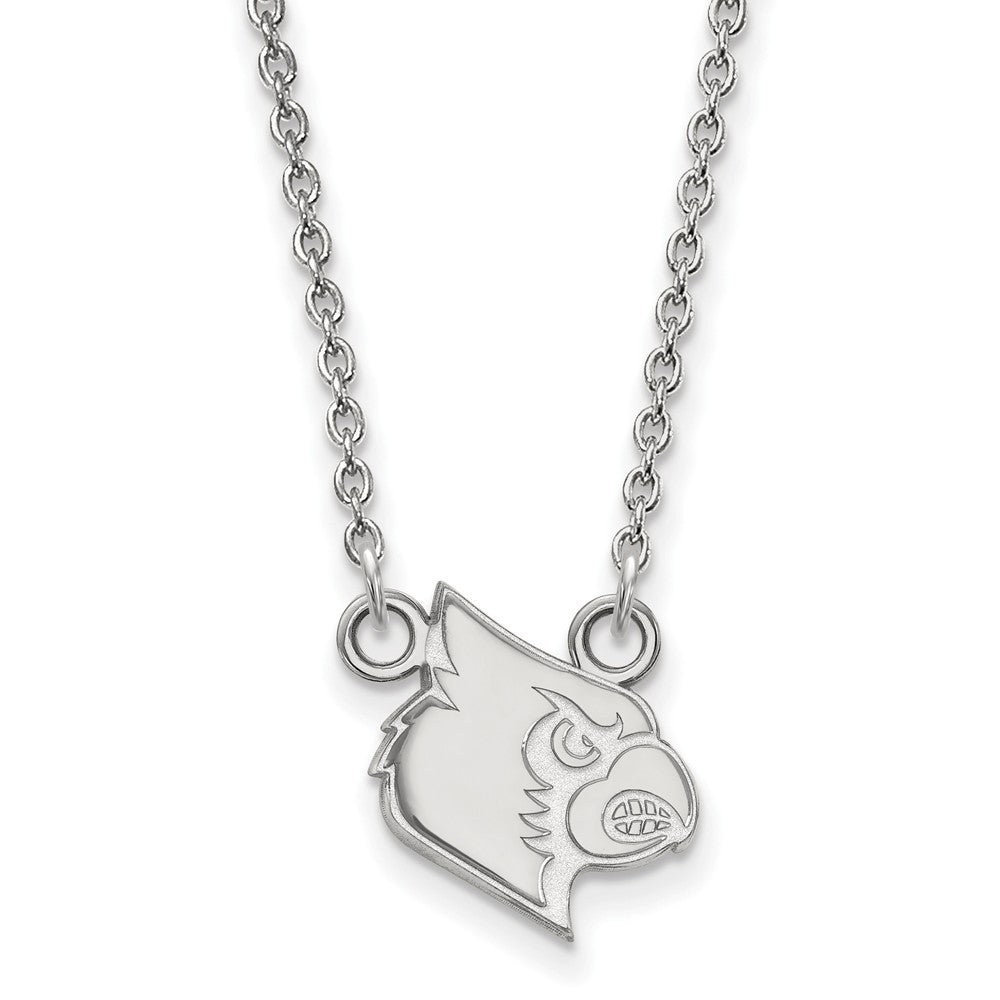 Sterling Silver U of Louisville Small Pendant Necklace, Item N13983 by The Black Bow Jewelry Co.