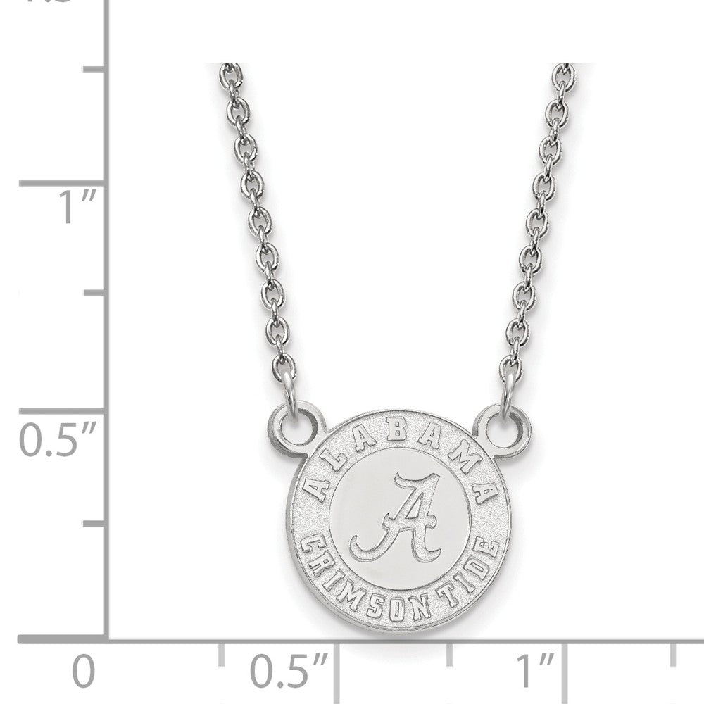 Alternate view of the Sterling Silver U of Alabama Sm Crimson Tide Disc Necklace by The Black Bow Jewelry Co.