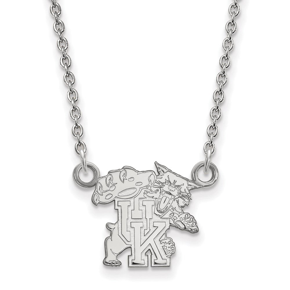 Sterling Silver U of Kentucky Small Tiger UK Necklace, Item N14006 by The Black Bow Jewelry Co.