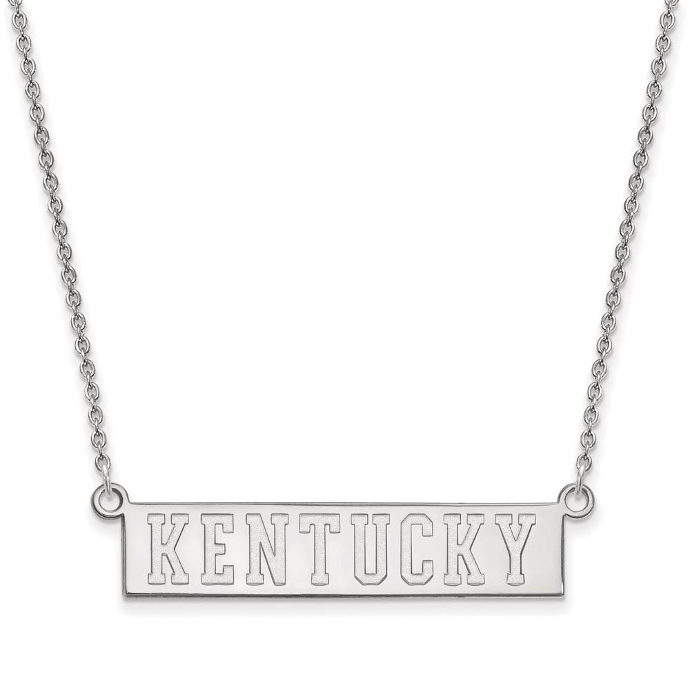 Sterling Silver U of Kentucky Small Pendant Necklace, Item N14027 by The Black Bow Jewelry Co.