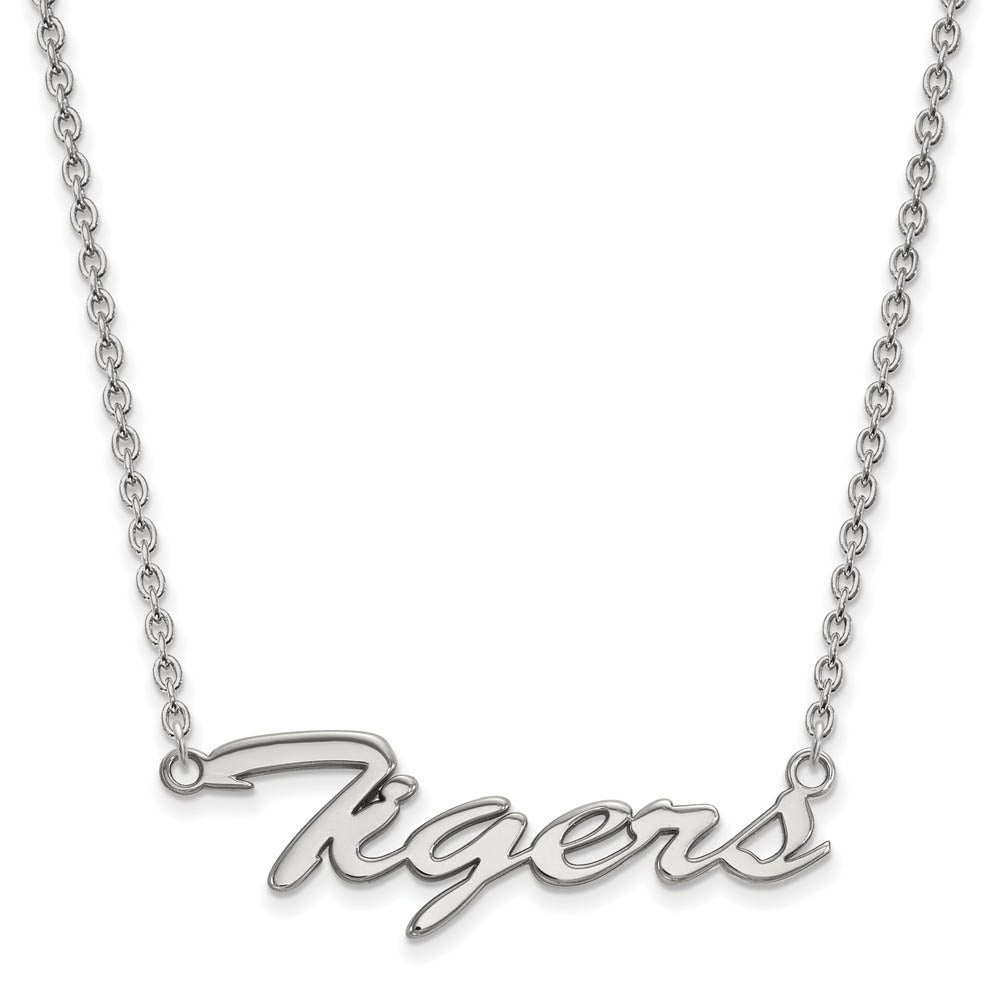 Sterling Silver Clemson U Necklace, Item N14035 by The Black Bow Jewelry Co.