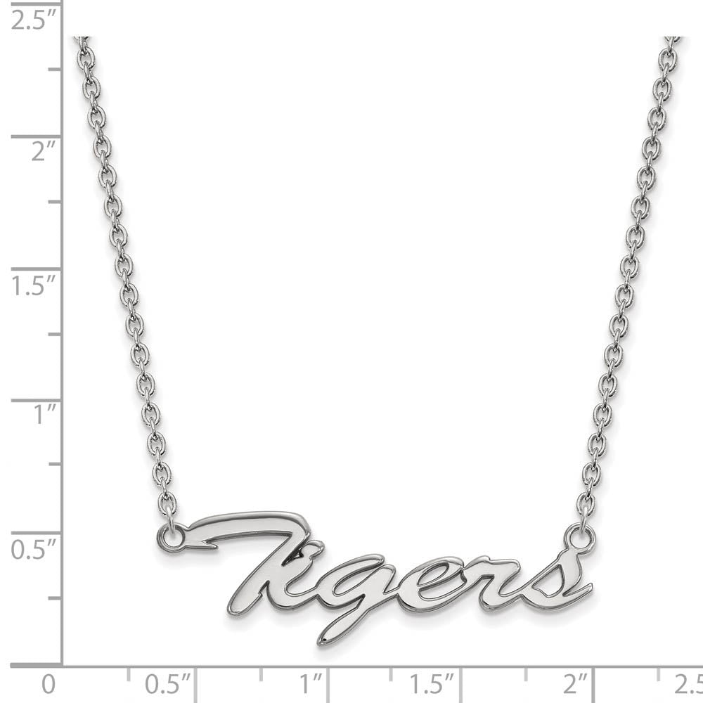 Alternate view of the Sterling Silver Clemson U Necklace by The Black Bow Jewelry Co.
