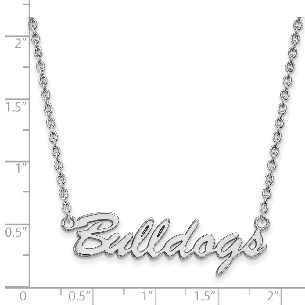 Alternate view of the Sterling Silver U of Georgia Pendant Necklace by The Black Bow Jewelry Co.