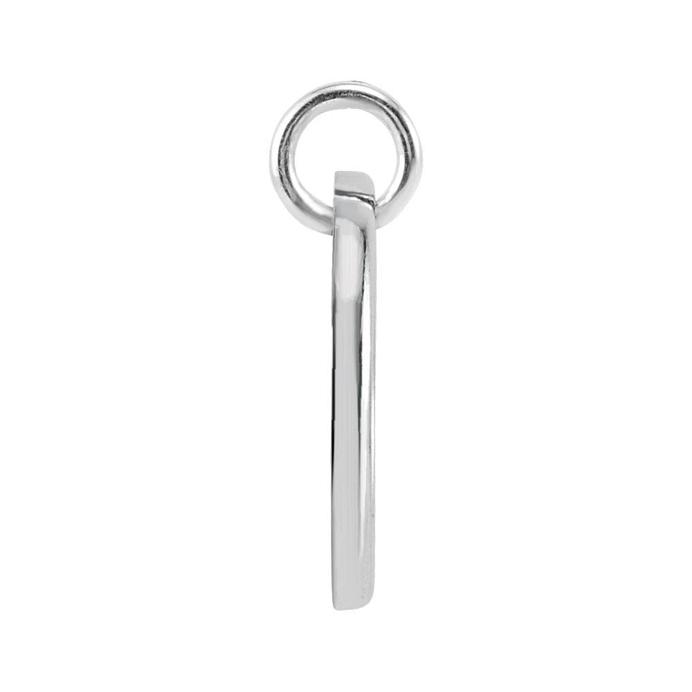 Alternate view of the Allison .08 Ctw Diamond & Sterling Silver Necklace Initial F, 18 Inch by The Black Bow Jewelry Co.