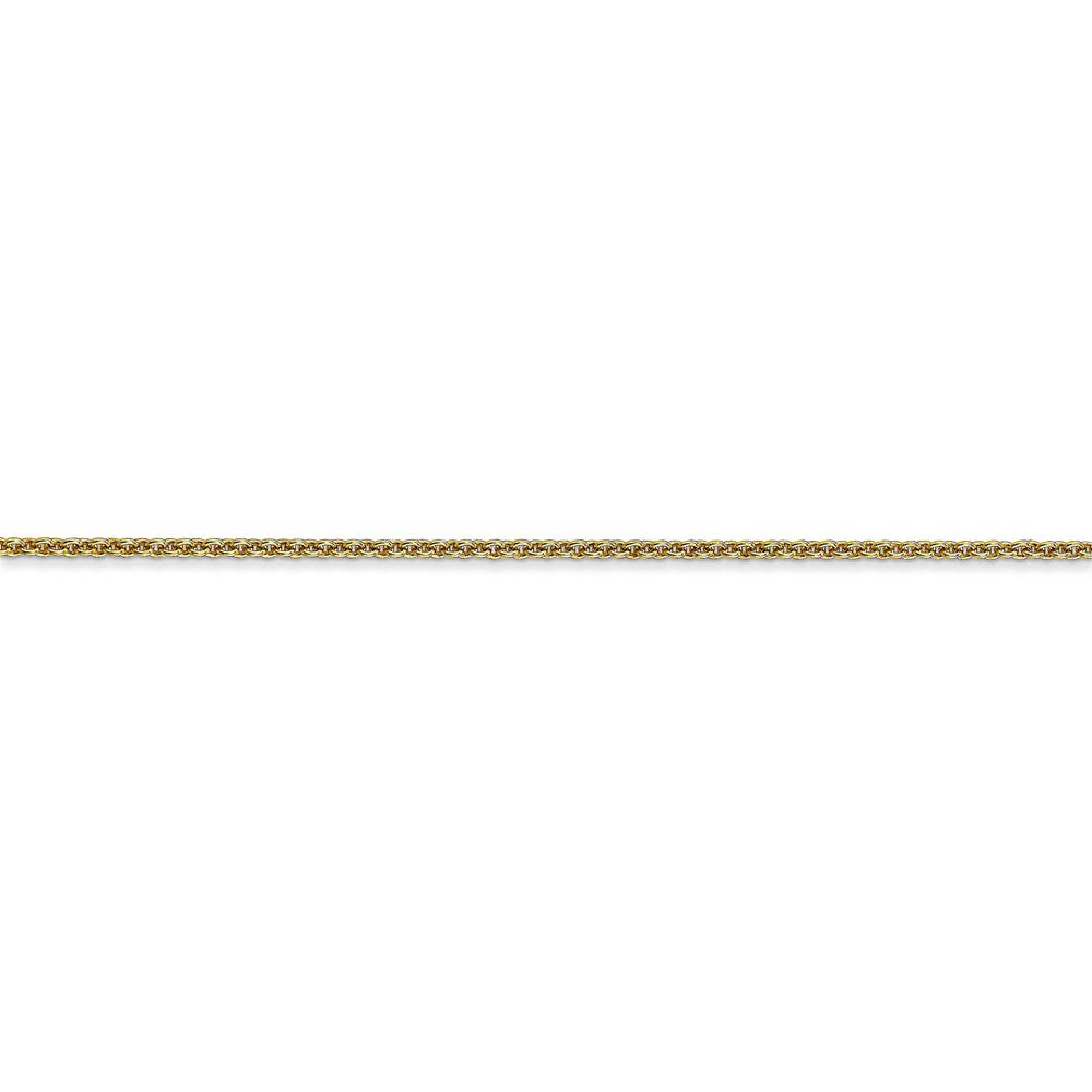 Alternate view of the 1.5mm 10K Yellow Gold Solid Cable Chain Necklace by The Black Bow Jewelry Co.